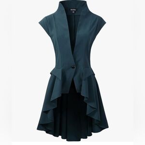 Darc Chic, NWT Gothic Steampunk Vamp Victorian Waterfall Waistcoat Jacket Top M